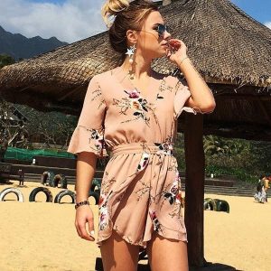 Floral Kimono Jumpsuit